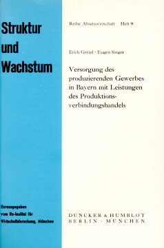 Versorgung des produzierenden Gewerbes in Bayern mit Leistungen des Produktionsverbindungshandels Versorgung des produzierenden Gewerbes in Bayern mit Leistungen des Produktionsverbindungshandels