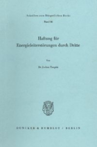 Haftung für Energieleiterstörungen durch Dritte