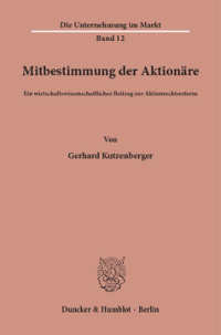 Mitbestimmung der Aktionäre