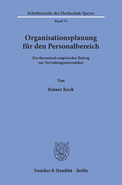 Organisationsplanung für den Personalbereich