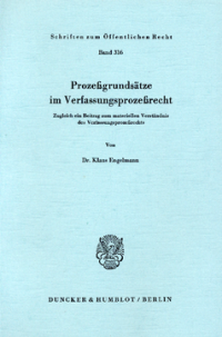 Prozeßgrundsätze im Verfassungsprozeßrecht