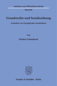 Grundrechte und Sozialordnung