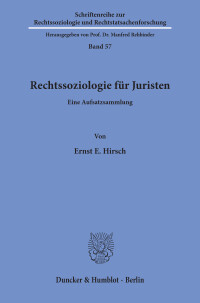 Rechtssoziologie für Juristen