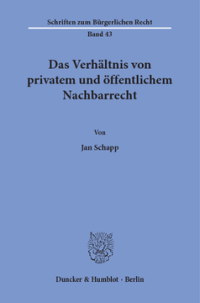 Das Verhältnis von privatem und öffentlichem Nachbarrecht