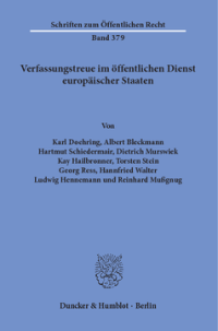 Verfassungstreue im öffentlichen Dienst europäischer Staaten