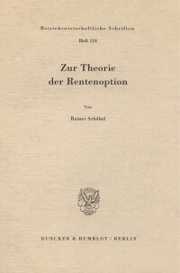 Zur Theorie der Rentenoption