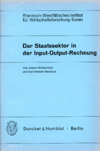 Der Staatssektor in der Input-Output-Rechnung