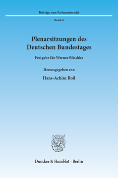 Plenarsitzungen des Deutschen Bundestages