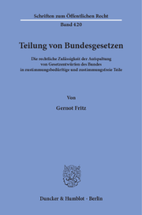 Teilung von Bundesgesetzen