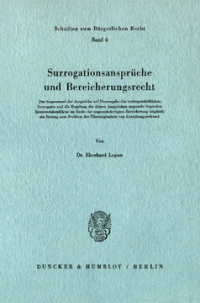 Surrogationsansprüche und Bereicherungsrecht