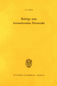 Beiträge zum internationalen Privatrecht