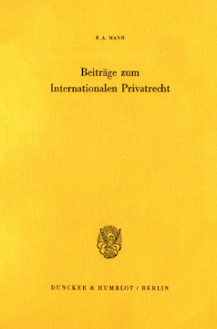 Beiträge zum internationalen Privatrecht