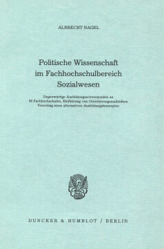Politische Wissenschaft im Fachhochschulbereich Sozialwesen Politische Wissenschaft im Fachhochschulbereich Sozialwesen
