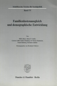 Familienlastenausgleich und demographische Entwicklung