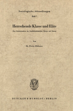 Herrschende Klasse und Elite Herrschende Klasse und Elite