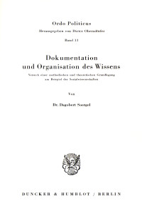 Dokumentation und Organisation des Wissens