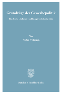 Grundzüge der Gewerbepolitik