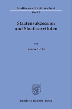 Staatensukzession und Staatsservituten