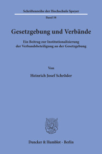 Gesetzgebung und Verbände