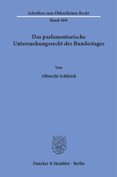 Das parlamentarische Untersuchungsrecht des Bundestages Das parlamentarische Untersuchungsrecht des Bundestages