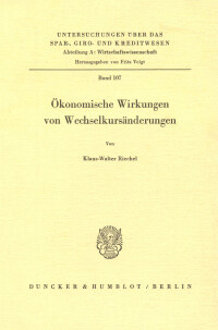 Ökonomische Wirkungen von Wechselkursänderungen