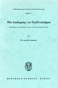 Die Auslegung von Tarifverträgen