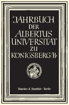 Jahrbuch der Albertus-Universität zu Königsberg/Pr