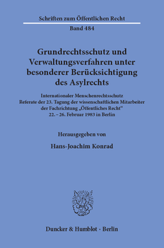 Grundrechtsschutz und Verwaltungsverfahren Grundrechtsschutz und Verwaltungsverfahren