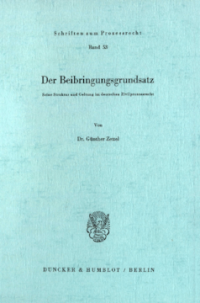 Der Beibringungsgrundsatz