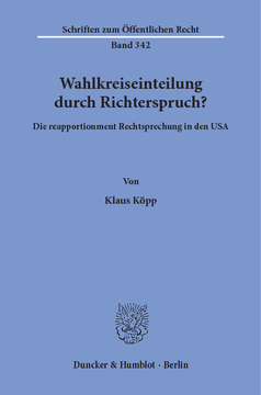 Wahlkreiseinteilung durch Richterspruch? Wahlkreiseinteilung durch Richterspruch?