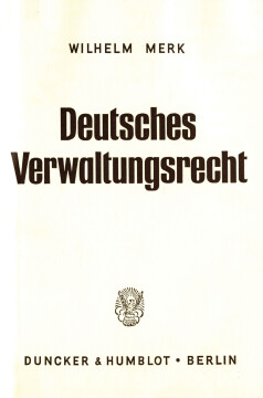 Deutsches Verwaltungsrecht Deutsches Verwaltungsrecht