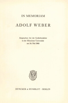 In memoriam Adolf Weber