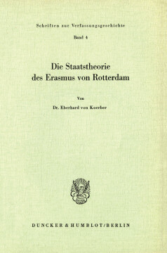 Die Staatstheorie des Erasmus von Rotterdam