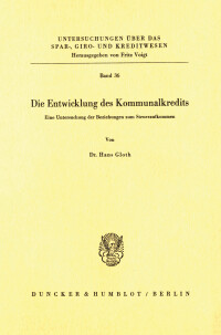 Die Entwicklung des Kommunalkredits