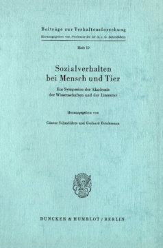 Sozialverhalten bei Mensch und Tier Sozialverhalten bei Mensch und Tier