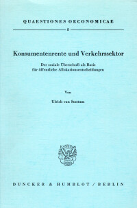 Konsumentenrente und Verkehrssektor