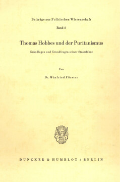 Thomas Hobbes und der Puritanismus Thomas Hobbes und der Puritanismus