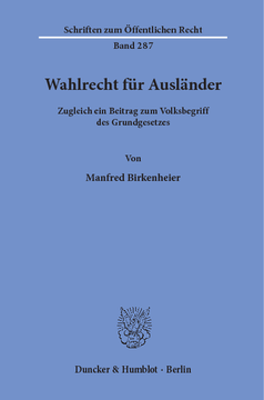 Wahlrecht für Ausländer Wahlrecht für Ausländer