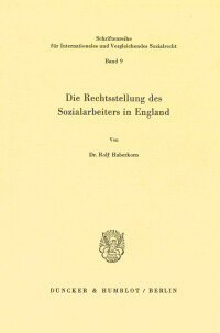 Die Rechtstellung des Sozialarbeiters in England