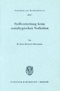 Stellvertretung beim sozialtypischen Verhalten
