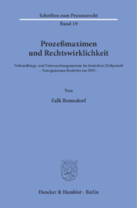 Prozeßmaximen und Rechtswirklichkeit