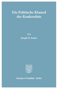 Die Politische Klausel der Konkordate