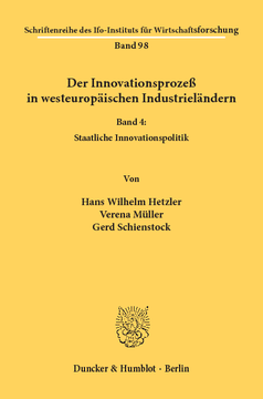 Der Innovationsprozeß in westeuropäischen Industrieländern Der Innovationsprozeß in westeuropäischen Industrieländern