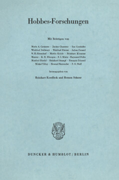 Hobbes-Forschungen Hobbes-Forschungen