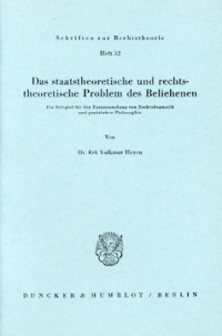 Das staatstheoretische und rechtstheoretische Problem des Beliehenen