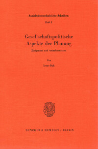 Gesellschaftspolitische Aspekte der Planung