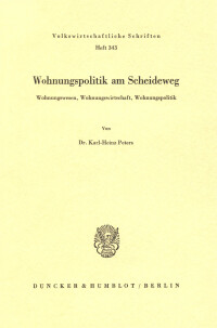 Wohnungspolitik am Scheideweg