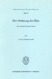 Die Ordnung der Ehe