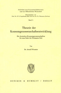Theorie der Konsumgenossenschaftsentwicklung