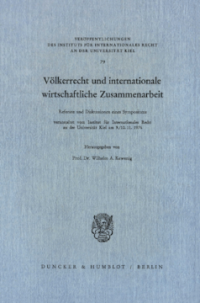 Völkerrecht und internationale wirtschaftliche Zusammenarbeit